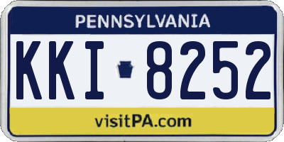 PA license plate KKI8252