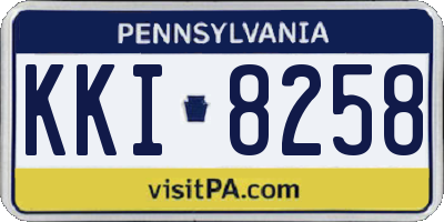 PA license plate KKI8258