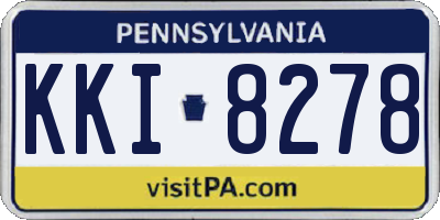 PA license plate KKI8278
