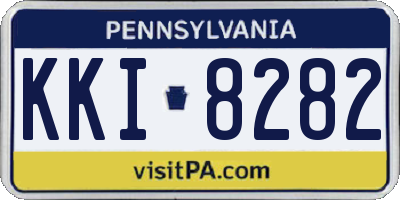 PA license plate KKI8282