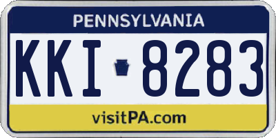 PA license plate KKI8283