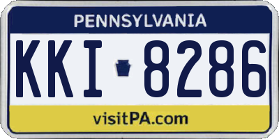 PA license plate KKI8286