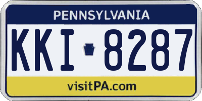 PA license plate KKI8287