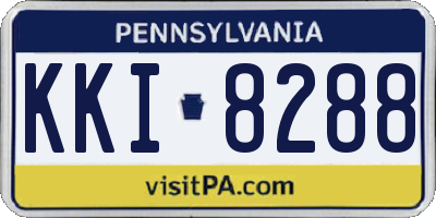 PA license plate KKI8288