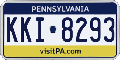 PA license plate KKI8293