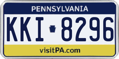 PA license plate KKI8296
