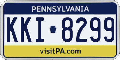 PA license plate KKI8299
