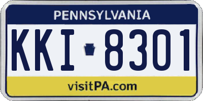 PA license plate KKI8301