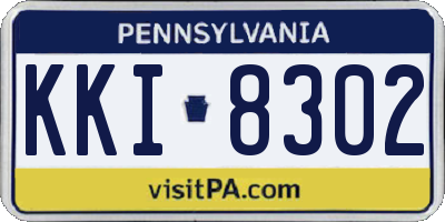 PA license plate KKI8302