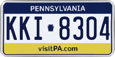 PA license plate KKI8304