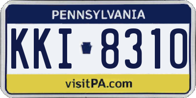 PA license plate KKI8310