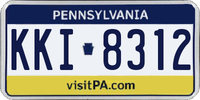 PA license plate KKI8312