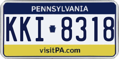 PA license plate KKI8318