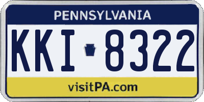 PA license plate KKI8322