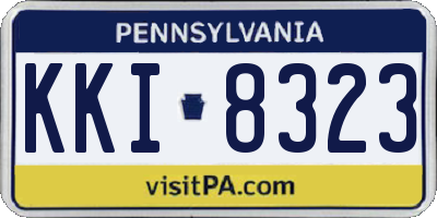 PA license plate KKI8323