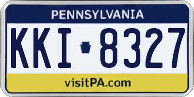 PA license plate KKI8327