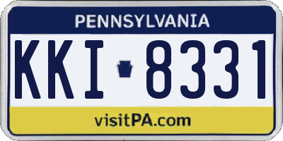 PA license plate KKI8331