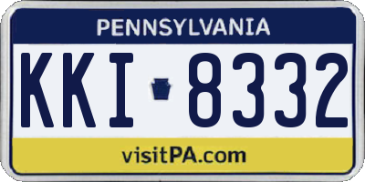PA license plate KKI8332