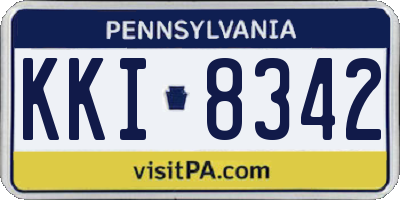 PA license plate KKI8342