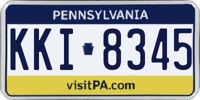 PA license plate KKI8345
