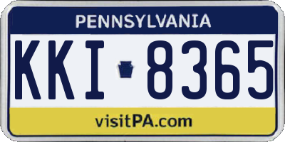 PA license plate KKI8365