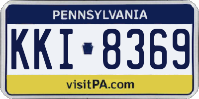 PA license plate KKI8369