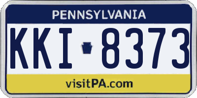 PA license plate KKI8373