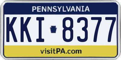 PA license plate KKI8377
