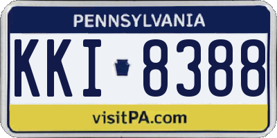 PA license plate KKI8388