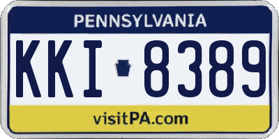 PA license plate KKI8389