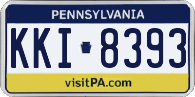 PA license plate KKI8393