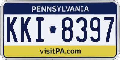 PA license plate KKI8397