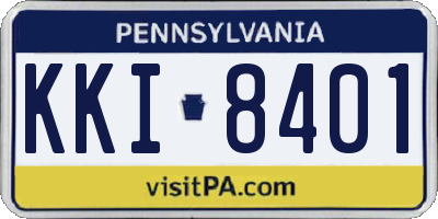 PA license plate KKI8401