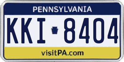 PA license plate KKI8404