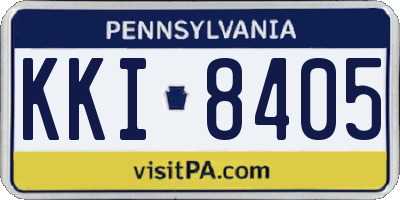 PA license plate KKI8405