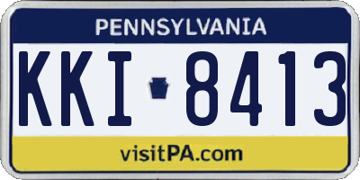 PA license plate KKI8413