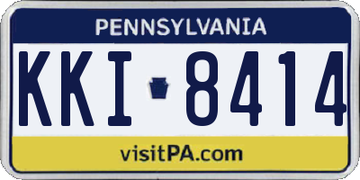 PA license plate KKI8414