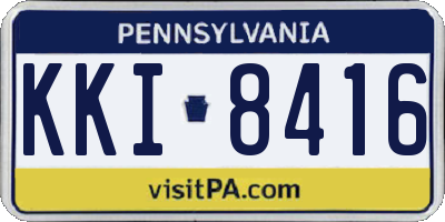 PA license plate KKI8416