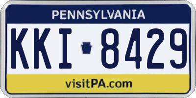 PA license plate KKI8429