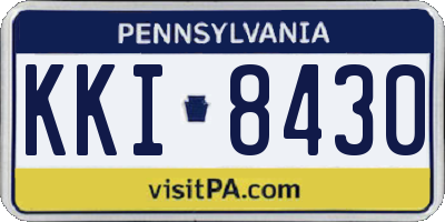 PA license plate KKI8430