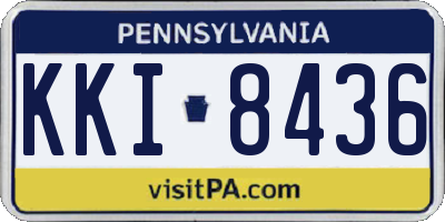 PA license plate KKI8436