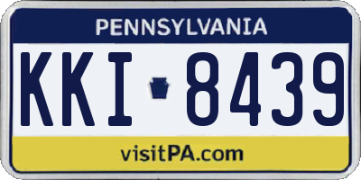 PA license plate KKI8439