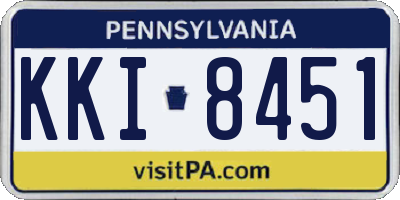 PA license plate KKI8451