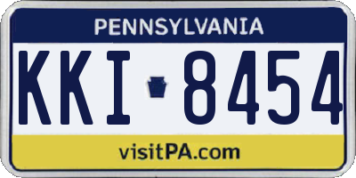 PA license plate KKI8454