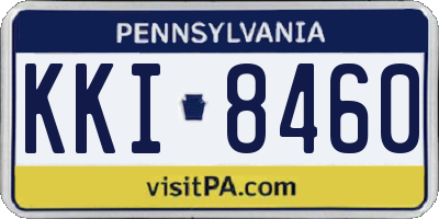 PA license plate KKI8460