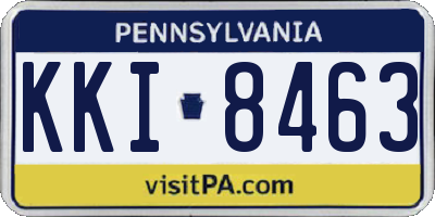 PA license plate KKI8463