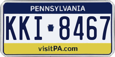 PA license plate KKI8467