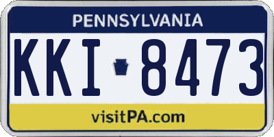 PA license plate KKI8473