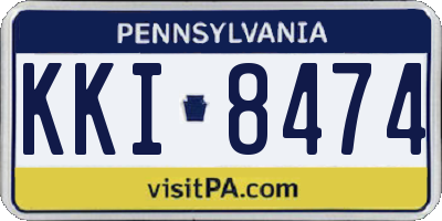 PA license plate KKI8474