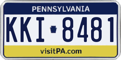 PA license plate KKI8481